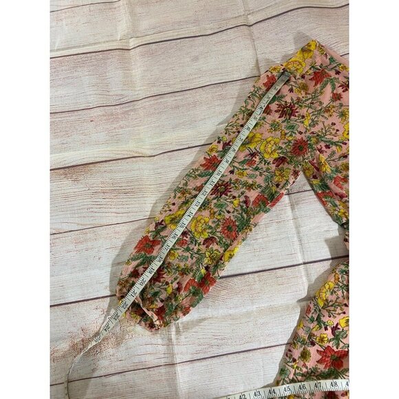 NWT Loft Women's Yellow Flounce Wrap Dress Long Sleeve - Small - Picture 12 of 14